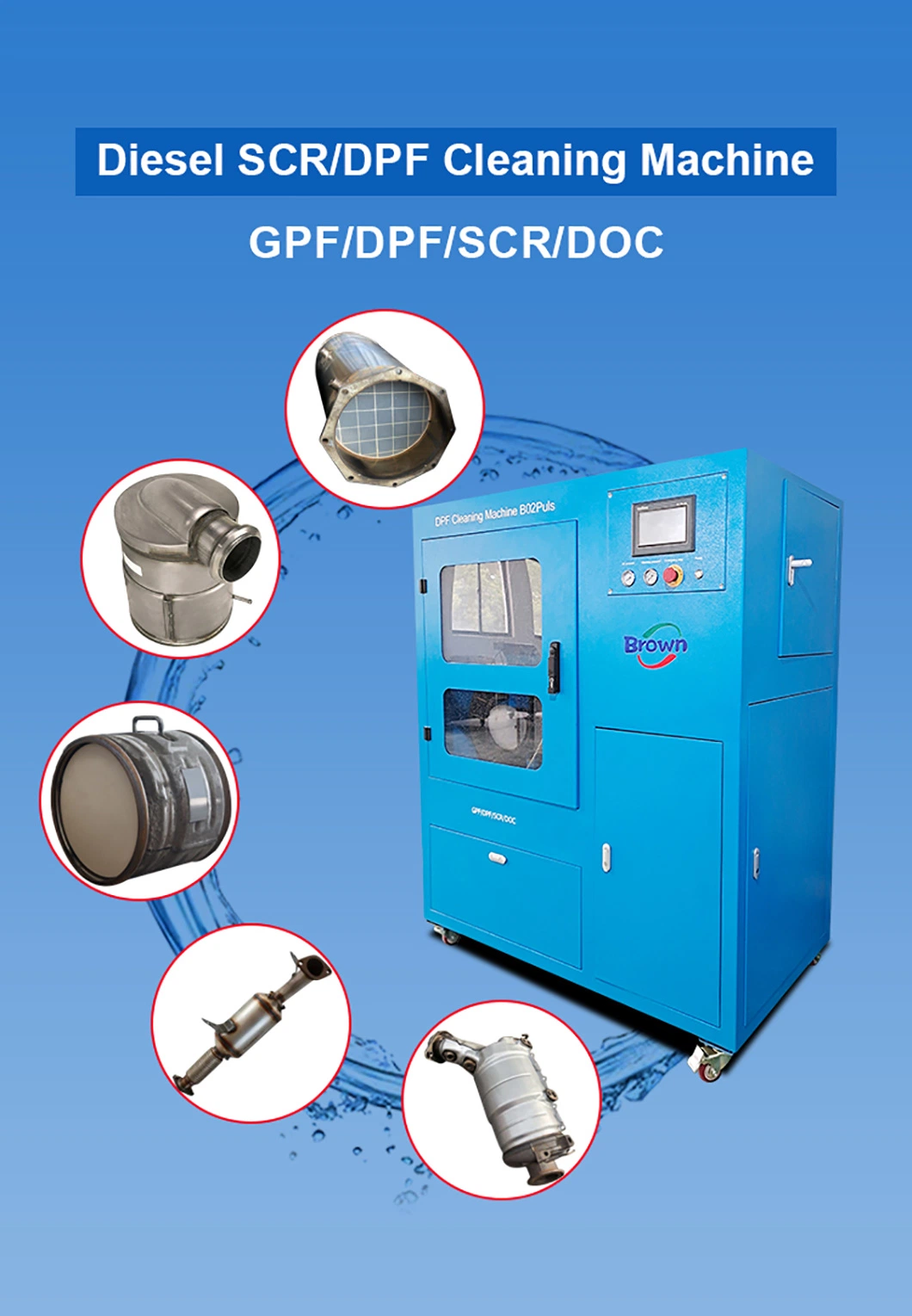 SCR, DPF, Doc, Catalyst, Diesel Particulate Filter Cleaning Machine for Heavy Duty Truck