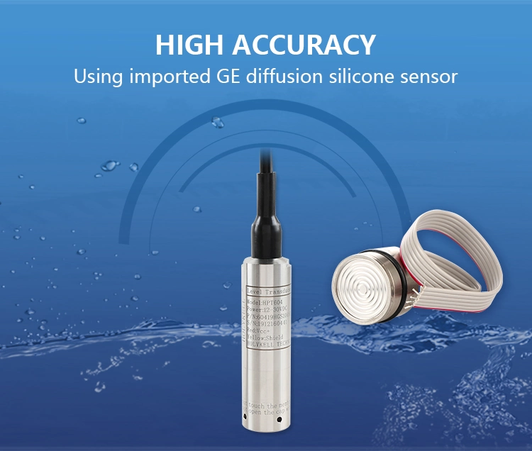 Holykell High Accuracy IP68 Hydrostatic Submersible Water Tank Level Sensor Stainless Steel Fuel Liquid Water Level Sensor