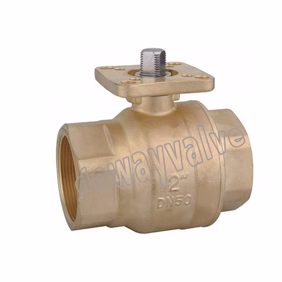 Chinese Factory ISO5211 Full Port Brass Ball Valve with Mounting Pad