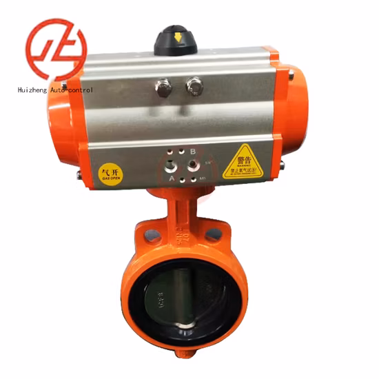 Bronze, Cast Stainless Steel or Iron Lug, Wafer & Flange RF Industrial Butterfly Valve for Control with Pneumatic Actuator